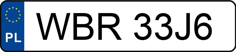 Numer rejestracyjny WBR 33J6 posiada AUDI A3 - WBR33J6 Numer rejestracyjny WBR 33J6 posiada AUDI A3 - WBR33J6