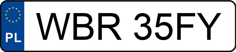 Numer rejestracyjny WBR 35FY posiada FIAT PUNTO - WBR35FY