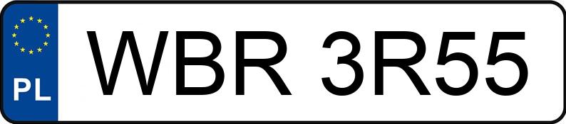 Numer rejestracyjny WBR 3R55 posiada BMW 116 Diesel MR`11 E5 F20/F21 Ef.Dyn. Edition - WBR3R55