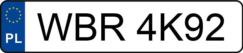 Numer rejestracyjny WBR 4K92 posiada BMW 320 Coupe Diesel DPF MR`06 E4 E92 320 Coupe Diesel DPF MR`06 E4 E92 - WBR4K92