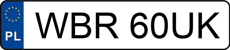 Numer rejestracyjny WBR 60UK posiada BMW 535 - WBR60UK