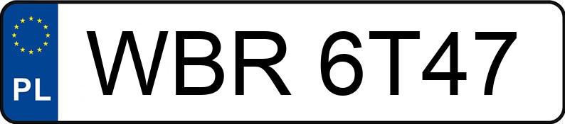 Numer rejestracyjny WBR 6T47 posiada FSO-WARSZAWA POLONEZ CARO - WBR6T47