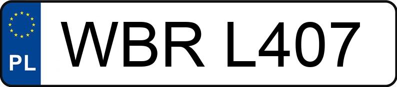 Numer rejestracyjny WBR L407 posiada OPEL Astra 1.4i Kat. GL - WBRL407 Numer rejestracyjny WBR L407 posiada OPEL Astra 1.4i Kat. GL - WBRL407