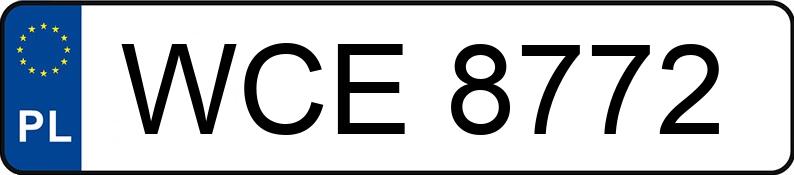 Numer rejestracyjny WCE 8772 posiada TRABANT 601 - WCE8772