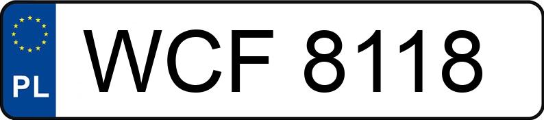 Numer rejestracyjny WCF 8118 posiada FIAT PUNTO - WCF8118