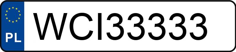 Numer rejestracyjny WCI 33333 posiada SKODA Superb II 2.0 TDI MR`08 E4 Ambition DSG - WCI33333