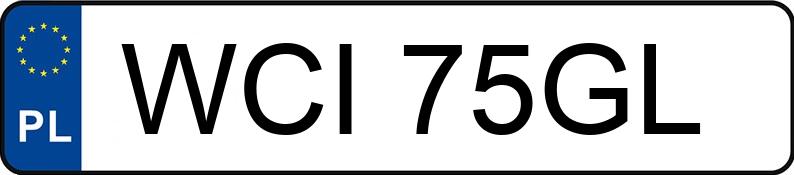 Numer rejestracyjny WCI 75GL posiada HONDA PRELUDE 2,0 KAT - WCI75GL