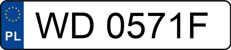 Numer rejestracyjny WD 0571F posiada VOLKSWAGEN PASSAT - WD0571F