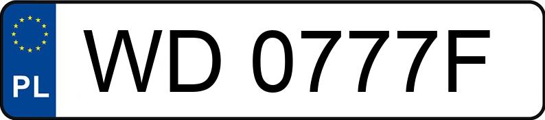 Numer rejestracyjny WD 0777F posiada BMW 318 KAT - WD0777F