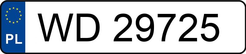 Numer rejestracyjny WD 29725 posiada MAZDA 626 - WD29725