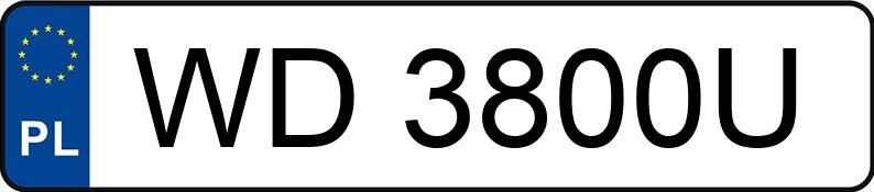 Numer rejestracyjny WD 3800U posiada OPEL ASTRA - WD3800U