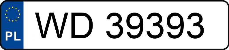 Numer rejestracyjny WD39393 posiada BMW 523i Kat. MR`95 E39 523i Kat. MR`95 E39