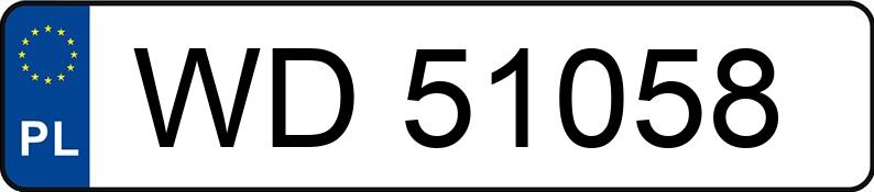 Numer rejestracyjny WD 51058 posiada MITSUBISHI GALANT - WD51058