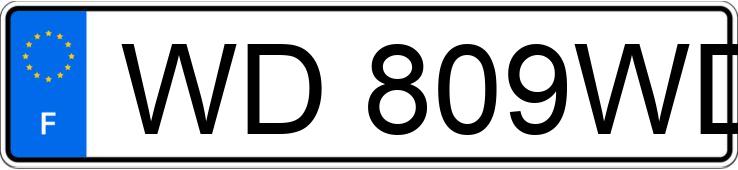 Numer rejestracyjny WD809WD posiada Volkswagen 2009