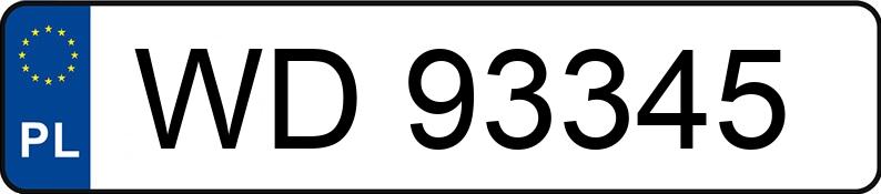 Numer rejestracyjny WD 93345 posiada OPEL VECTRA - WD93345
