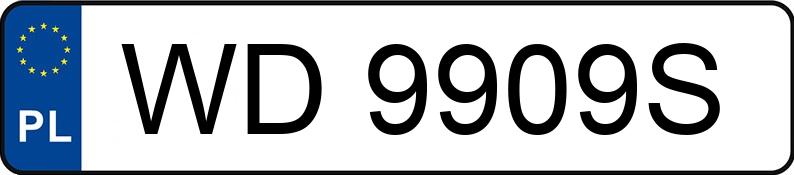 Numer rejestracyjny WD 9909S posiada AUDI A3 2.0 FSI Kat. MR`04 E3 8P - WD9909S