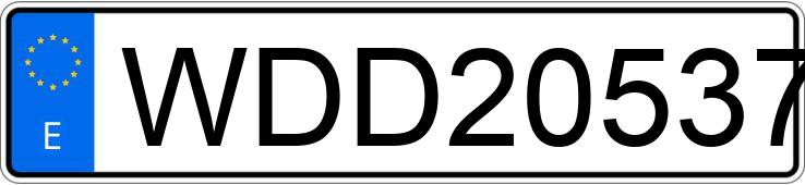 Numer rejestracyjny WDD2053771F862308 posiada MERCEDES C (205)