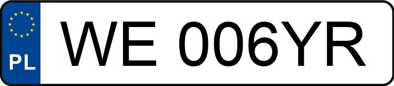 Numer rejestracyjny WE 006YR posiada BMW 320I XDRIVE - WE006YR Numer rejestracyjny WE 006YR posiada BMW 320I XDRIVE - WE006YR