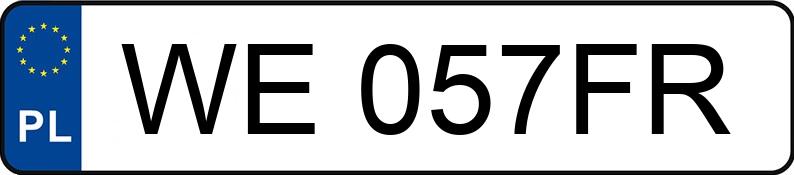 Numer rejestracyjny WE 057FR posiada FORD Focus 1.6 MR`05 E4 Ambiente - WE057FR