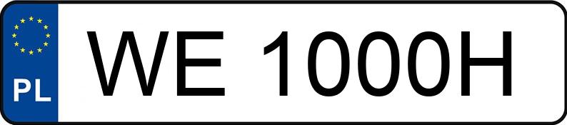 Numer rejestracyjny WE 1000H posiada MAZDA 6 - WE1000H
