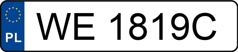 Numer rejestracyjny WE 1819C posiada FORD Mondeo 1.6i CL - WE1819C Numer rejestracyjny WE 1819C posiada FORD Mondeo 1.6i CL - WE1819C