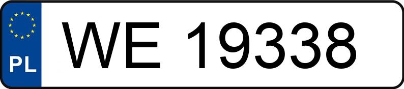 Numer rejestracyjny WE 19338 posiada MERCEDES-BENZ 500 SEC - WE19338
