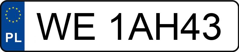 Numer rejestracyjny WE 1AH43 posiada RENAULT ARKANA - WE1AH43 Numer rejestracyjny WE 1AH43 posiada RENAULT ARKANA - WE1AH43