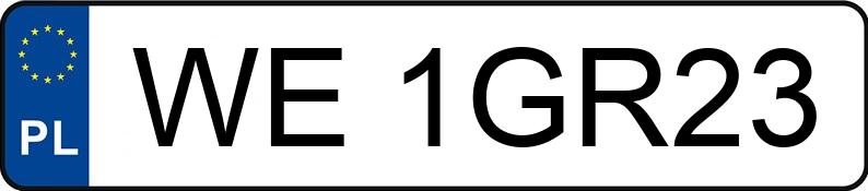 Numer rejestracyjny WE 1GR23 posiada DACIA SANDERO - WE1GR23 Numer rejestracyjny WE 1GR23 posiada DACIA SANDERO - WE1GR23