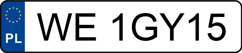 Numer rejestracyjny WE 1GY15 posiada AUDI A7 SPORTBACK - WE1GY15