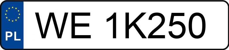 Numer rejestracyjny WE 1K250 posiada TOYOTA RAV4 - WE1K250