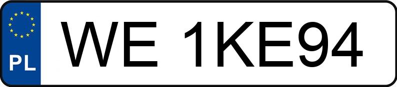 Numer rejestracyjny WE 1KE94 posiada VOLKSWAGEN CADDY - WE1KE94