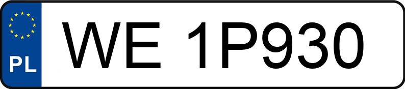 Numer rejestracyjny WE 1P930 posiada BMW X3 MR`18 E6 G01 xDrive20i Step - WE1P930