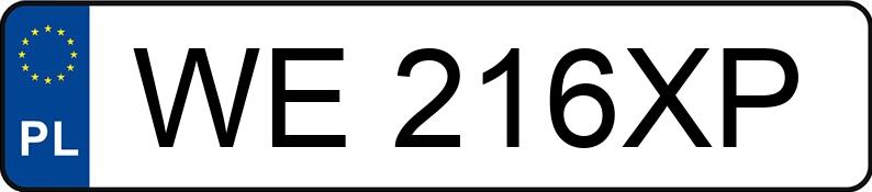 Numer rejestracyjny WE 216XP posiada TOYOTA COROLLA - WE216XP Numer rejestracyjny WE 216XP posiada TOYOTA COROLLA - WE216XP