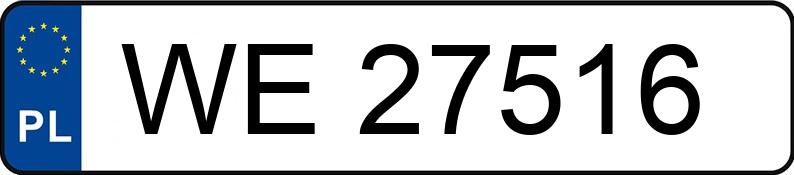 Numer rejestracyjny WE 27516 posiada DAEWOO LEGANZA 2.2 KAT - WE27516
