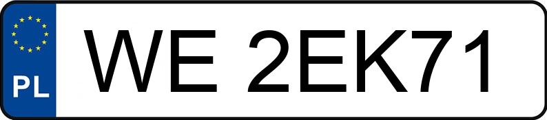 Numer rejestracyjny WE 2EK71 posiada MERCEDES-BENZ CLK 200 KOMPRESSOR - WE2EK71