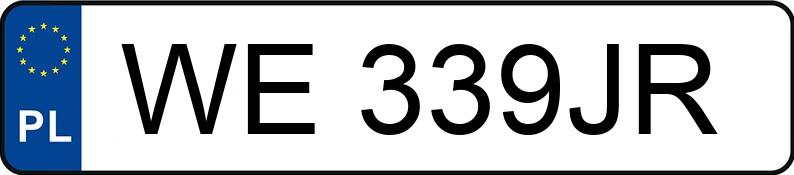 Numer rejestracyjny WE 339JR posiada MAZDA 3 - WE339JR