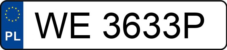 Numer rejestracyjny WE 3633P posiada BMW 316 - WE3633P
