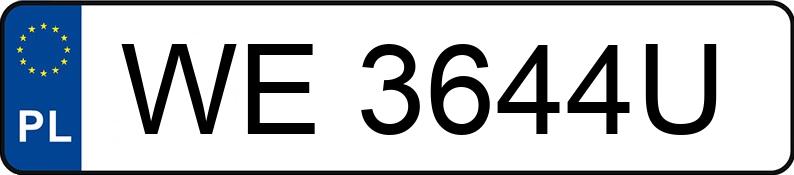 Numer rejestracyjny WE 3644U posiada FORD FOCUS - WE3644U