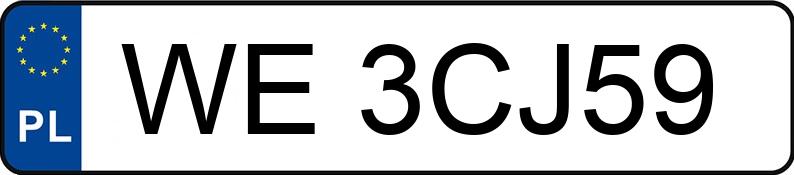 Numer rejestracyjny WE 3CJ59 posiada VOLKSWAGEN GOLF - WE3CJ59