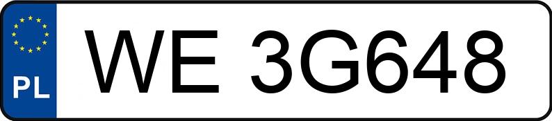 Numer rejestracyjny WE 3G648 posiada SKODA OCTAVIA - WE3G648