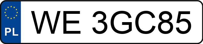 Numer rejestracyjny WE 3GC85 posiada VOLVO XC40 X - WE3GC85