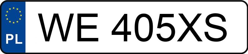 Numer rejestracyjny WE 405XS posiada FORD FOCUS - WE405XS
