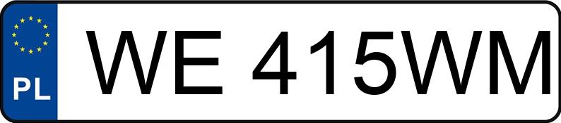 Numer rejestracyjny WE 415WM posiada KIA Optima 1.6 MR`19 E6 GT Line - WE415WM