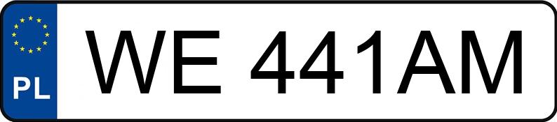 Numer rejestracyjny WE 441AM posiada THULE  T1 - WE441AM