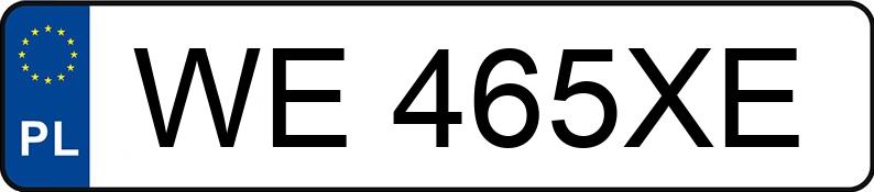 Numer rejestracyjny WE 465XE posiada SKODA SUPERB - WE465XE Numer rejestracyjny WE 465XE posiada SKODA SUPERB - WE465XE