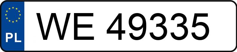 Numer rejestracyjny WE 49335 posiada RENAULT THALIA - WE49335