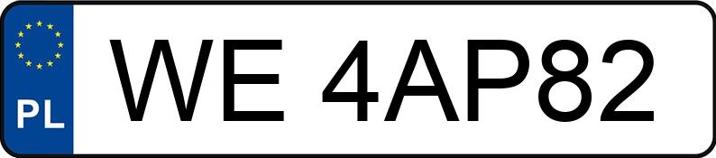 Numer rejestracyjny WE 4AP82 posiada KIA Sportage 1.6 T-GDI MR`22 E6d M - WE4AP82