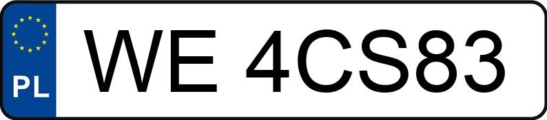 Numer rejestracyjny WE 4CS83 posiada FORD FOCUS - WE4CS83