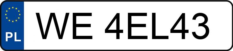 Numer rejestracyjny WE 4EL43 posiada PORSCHE MACAN T - WE4EL43