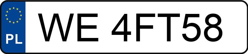 Numer rejestracyjny WE 4FT58 posiada DACIA JOGGER - WE4FT58